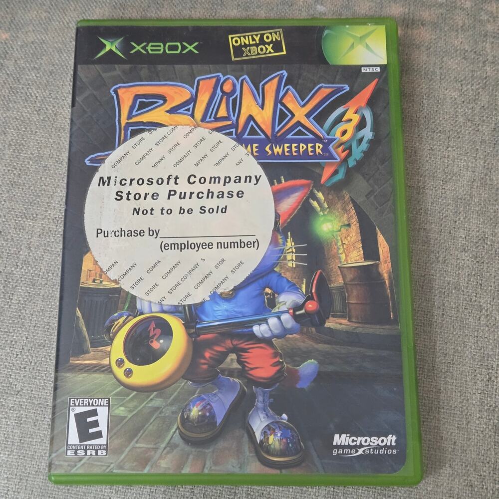 Rare Microsoft Company Store Copy: Blinx The Time Sweeper (Xbox) CIB